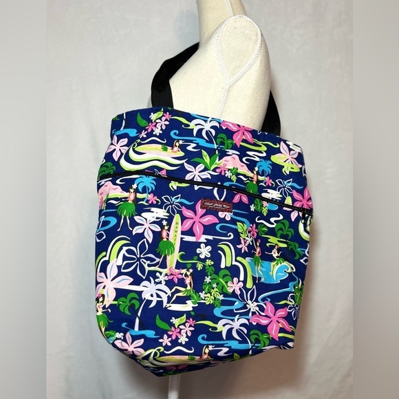Island Aloha Wear Handbags - Island Aloha Wear Reversible Hula Girl Tote Bag 12” x 14” x 6”